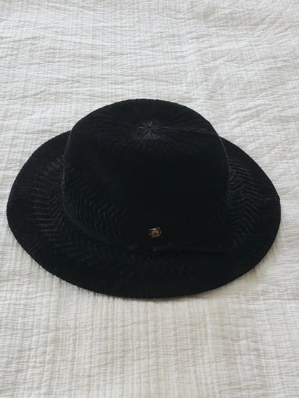 Anne Klein Soft Black Woven Hat